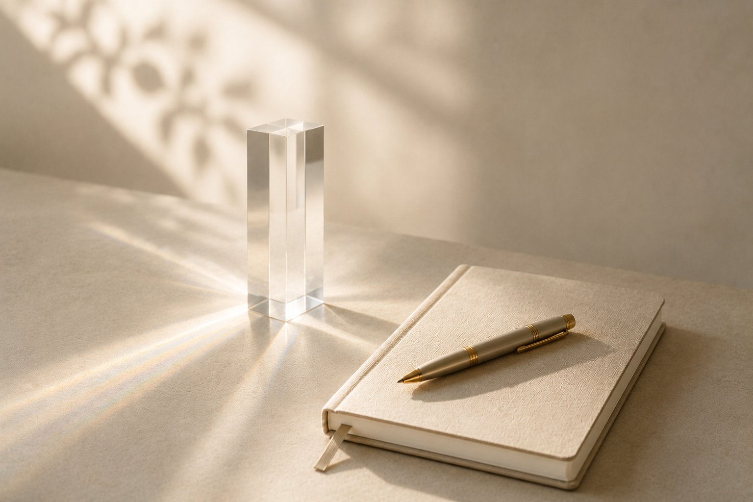 Glasprisma im Licht als Symbol für Klarheit